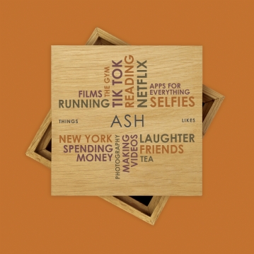 Personalised Likes Wooden Photo Box