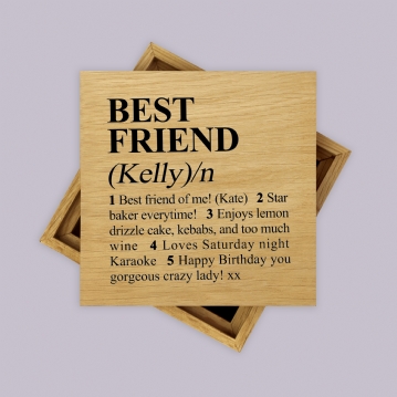 Personalised Dictionary Definition Photo Box