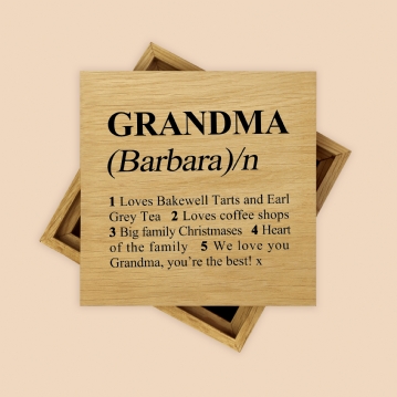 Personalised Dictionary Definition Photo Box