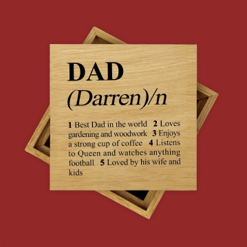 Personalised Dictionary Definition Photo Box