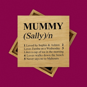 Personalised Dictionary Definition Photo Box