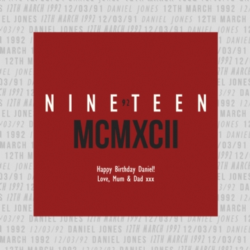 Personalised Roman Numeral Wooden Photo Box