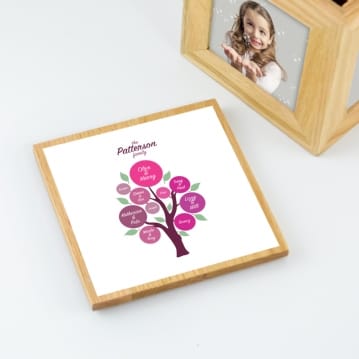 Personalised Family Tree Photo Cube