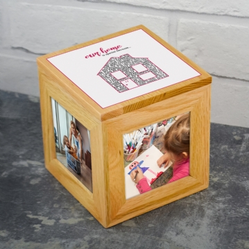 Personalised Our Home is Special Photo Cube