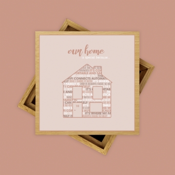 Personalised Our Home is Special Photo Cube