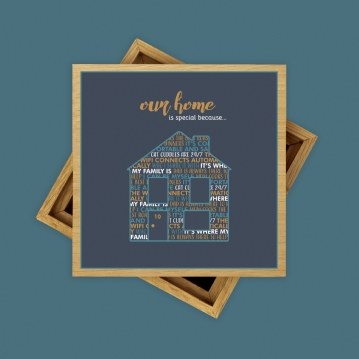 Personalised Our Home is Special Photo Cube