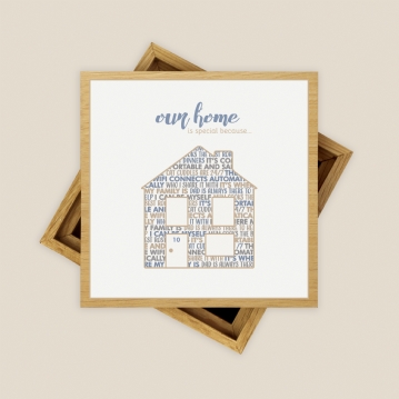 Personalised Our Home is Special Photo Cube