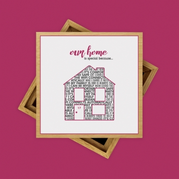 Personalised Our Home is Special Photo Cube