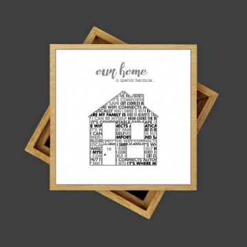 Personalised Our Home is Special Photo Cube