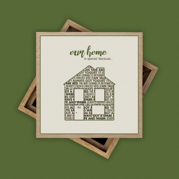 Personalised Our Home is Special Photo Cube