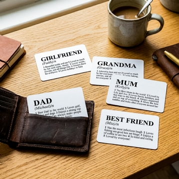 Personalised Dictionary Definition Wallet Insert