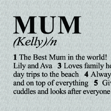 Personalised Dictionary Definition Wallet Insert