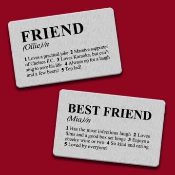 Personalised Dictionary Definition Wallet Insert