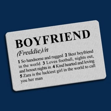 Personalised Dictionary Definition Wallet Insert