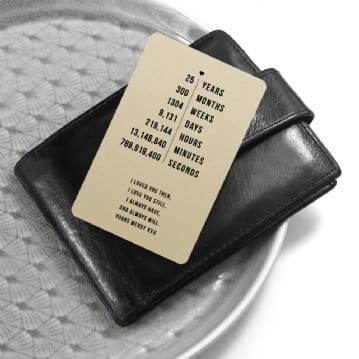 Personalised "Years, Months, Weeks ... Since We" Wallet/Purse Insert