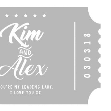 Personalised Cinema Ticket Wallet Insert | Find Me A Gift