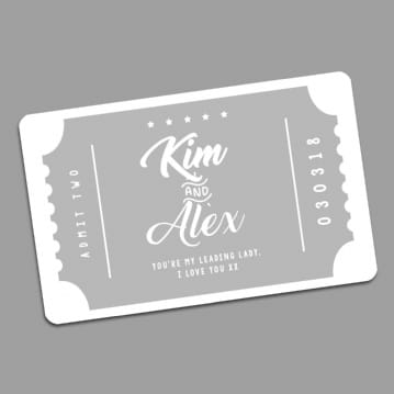Personalised Cinema Ticket Wallet Insert | Find Me A Gift