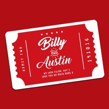 Personalised Cinema Ticket Wallet Insert | Find Me A Gift