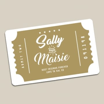 Personalised Cinema Ticket Wallet Insert | Find Me A Gift