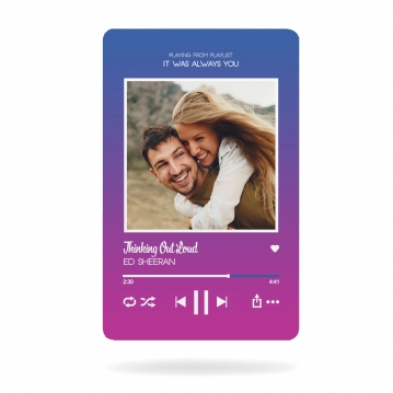 Personalised Music Streaming Wallet Inserts