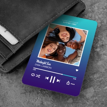 Personalised Music Streaming Wallet Inserts