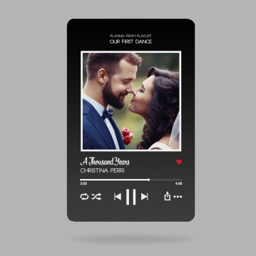 Personalised Music Streaming Wallet Inserts