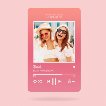 Personalised Music Streaming Wallet Inserts