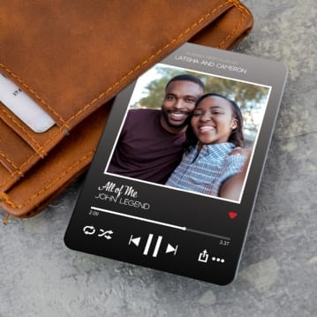 Personalised Music Streaming Wallet Inserts