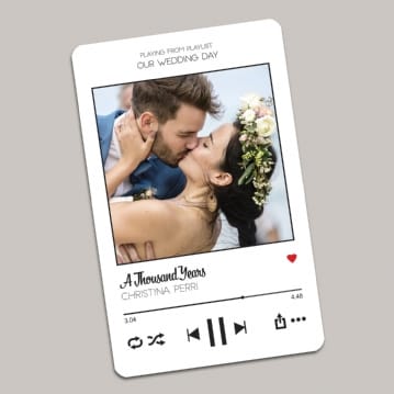 Personalised Music Streaming Wallet Inserts