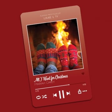 Personalised Music Streaming Wallet Inserts