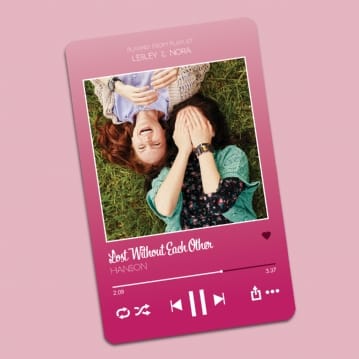 Personalised Music Streaming Wallet Inserts