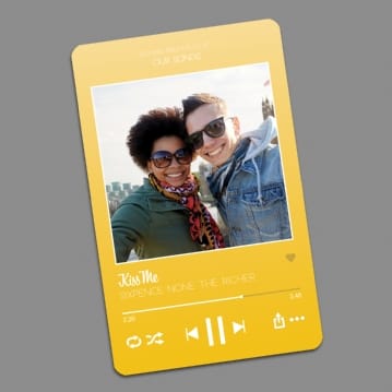 Personalised Music Streaming Wallet Inserts