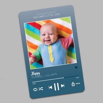Personalised Music Streaming Wallet Inserts