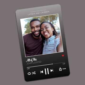 Personalised Music Streaming Wallet Inserts