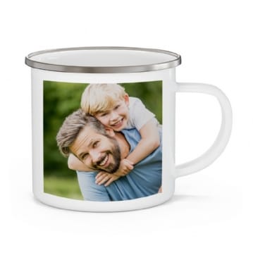 Personalised Photo Enamel Mug