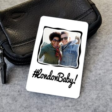 Personalised Photo Hashtag Wallet/Purse Insert