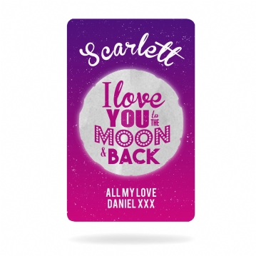 Personalised Love You to the Moon and Back Wallet/Purse Insert