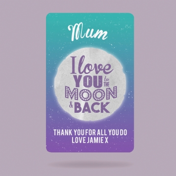 Personalised Love You to the Moon and Back Wallet/Purse Insert