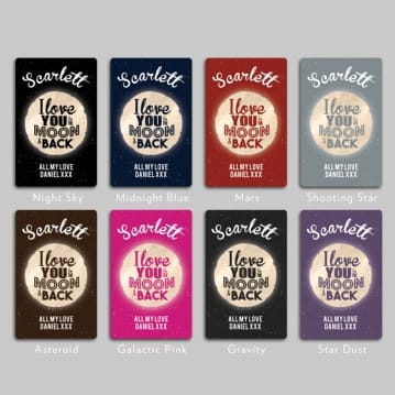 Personalised Love You to the Moon and Back Wallet/Purse Insert