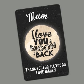Personalised Love You to the Moon and Back Wallet/Purse Insert