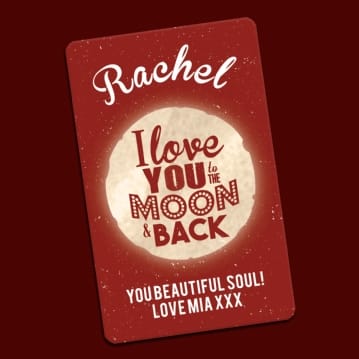 Personalised Love You to the Moon and Back Wallet/Purse Insert