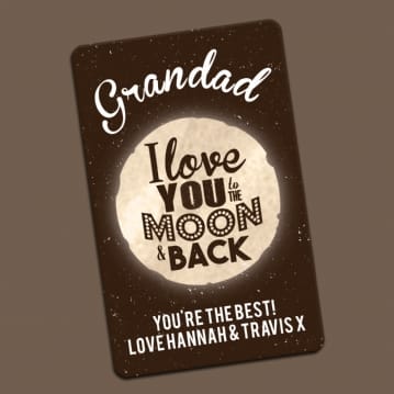 Personalised Love You to the Moon and Back Wallet/Purse Insert