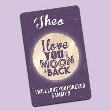 Personalised Love You to the Moon and Back Wallet/Purse Insert