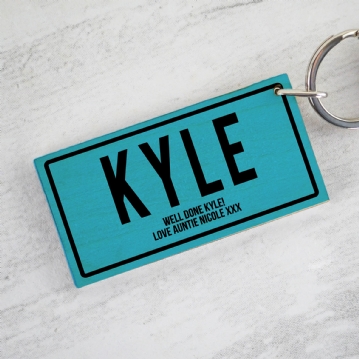 Registration Plate Personalised Name Keyring