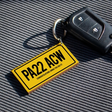 Personalised Registration Plate Keyring