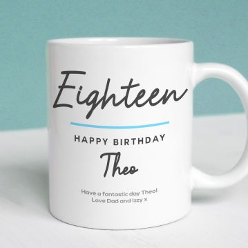 Personalised Classy 18th Birthday Mug