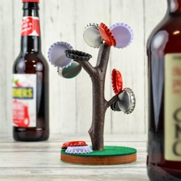 Magnetic Beer Bottle Cap Tree