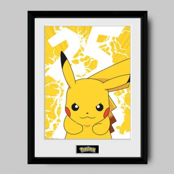 Pikachu Lightning 25 Pokemon Framed Print
