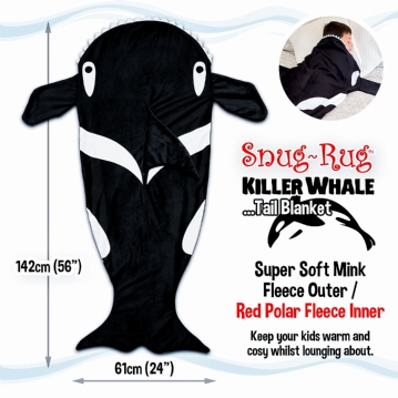 Killer Whale Tail Kids Blanket