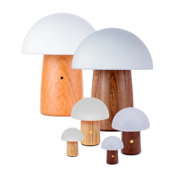 Wooden Mushroom Lamps